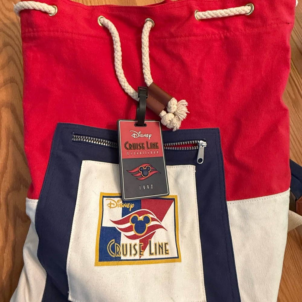 Disney Cruise Line Red, Blue, and White Duffle Bag - Picture 7 of 15